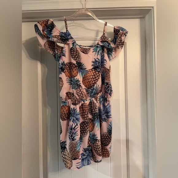 Buddy Love pineapple shorts romper - Picture 1 of 6